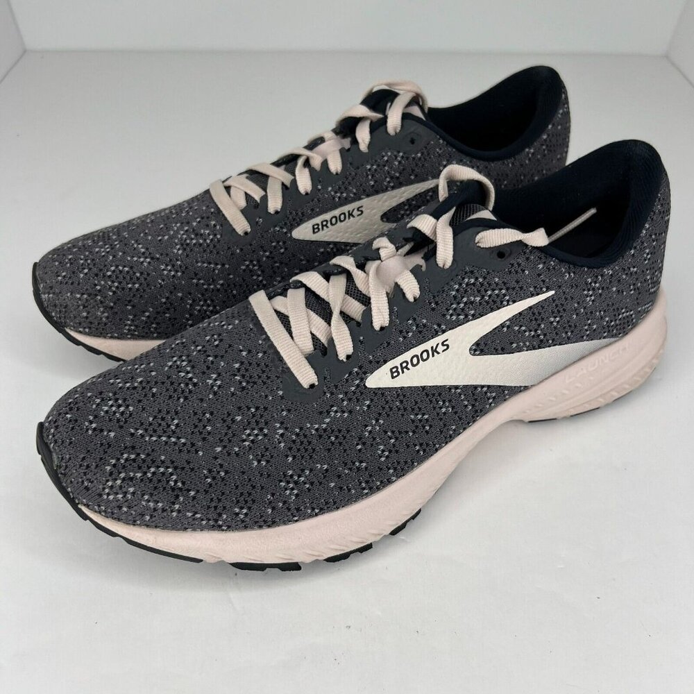 Brooks Womens Gray Launch 7 Lace Up Size 9.5 Running Shoes